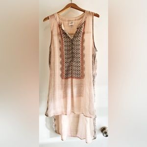 Sheer Peachy Bilevel Blouse